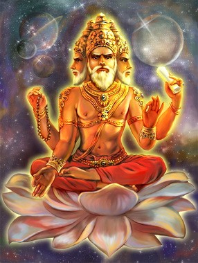 Create meme: God Brahma, The Indian god Brahma, Brahma Gayatri mantra