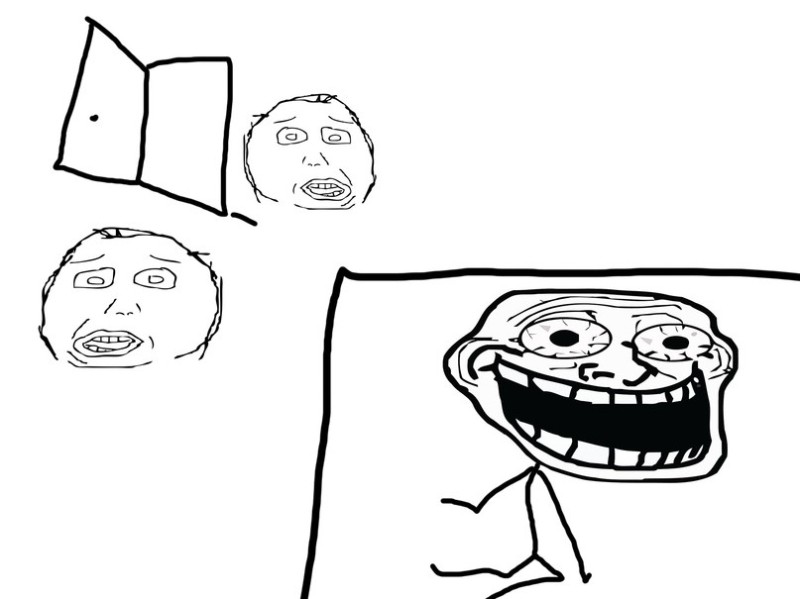 Create meme: sad trollface, Troll face , face comics