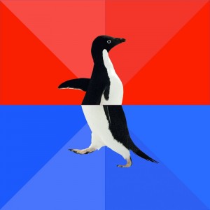 Создать мем: пингвин мем, пингвин, socially awkward penguin