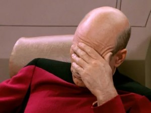 Create meme: captain Picard facepalm comics, captain Picard facepalm, hand face