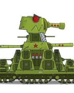 Создать мем: кв 44, кв 44 мультики про танки, кв-44 танк мультики про танки геранд