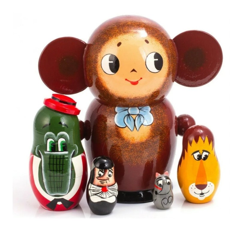 Create meme: souvenir little matryoshka cheburashka, cheburashka, uspensky e cheburashka