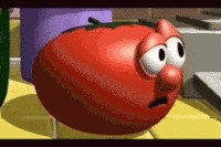 Create meme: veggietales meme tomato, veggietales, sad tomato