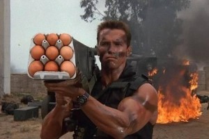 Create meme: movies with Arnold Schwarzenegger, photo of Arnold Schwarzenegger terminator with a machine gun, Schwarzenegger with a grenade launcher
