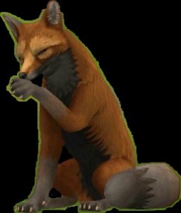 Create meme: simulator Fox, fanged tale, alpha and omega Garth