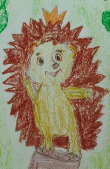 Create meme: figure , gouache hedgehog, a child's drawing