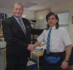 Создать мем: владислав теленков, michael scott with long hair the office, young michael scott