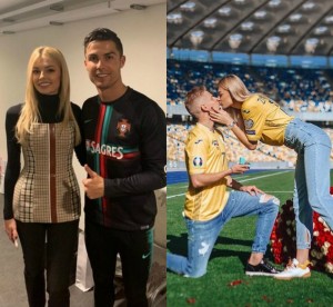 Create meme: football, Victoria Lopyreva with the players, People