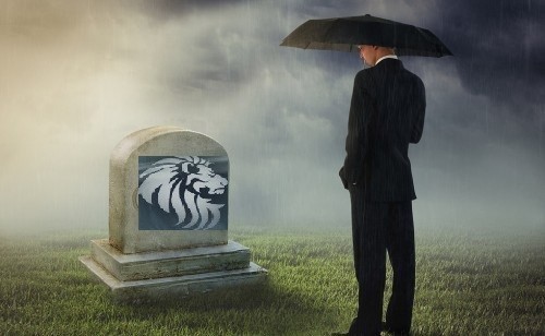 Create meme: meme grave, the man with the umbrella, The man next to the grave