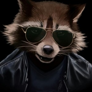Create meme: rocket raccoon, people, raccoons