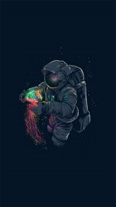 Создать мем: обои на андроид космонавт, astronaut, wallpaper космонавт amoled