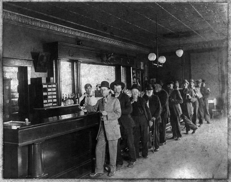 Create meme: Al Capone's bar in Chicago at the end of the 19th century, Wild West saloon 19th century, The old bar