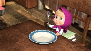 Create meme: Masha plus porridge, Masha and the bear, Masha porridge