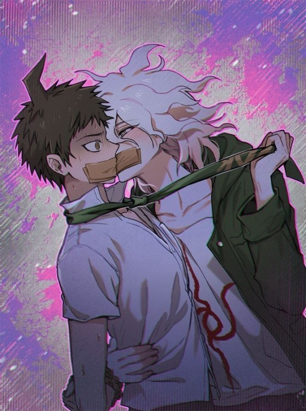 Create meme: Nagito and hajime, Nagito Komaeda and Hinata Hajime, komahina