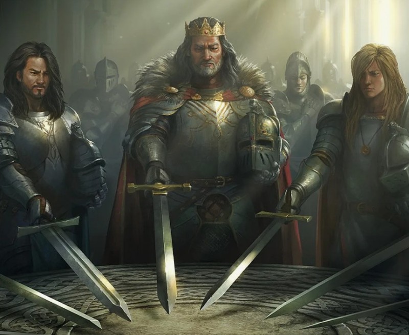 Создать мем: фэнтези рыцарь, король артур и рыцари круглого с ола арт, круглый стол короля артура