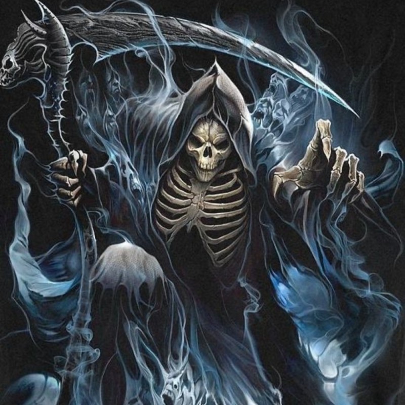 Create meme: reaper, skull of death, The grim reaper