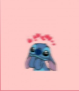 Create meme: stitch with hearts on the head, stitch with hearts, stickers stitch APG