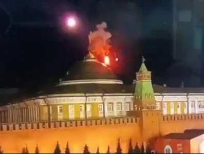 Create meme: the Kremlin , drone attack on the kremlin, kremlin attack