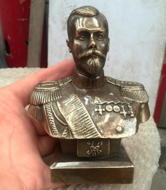 Create meme: bust of Nicholas 2, bust of Nicholas II, bronze bust of Nicholas 2