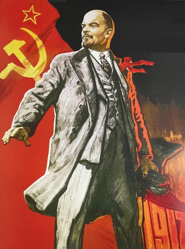 Создать мем: советские плакаты ленин, ленин живой, плакат ленина