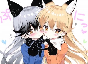 Создать мем: ezo red fox аниме, kemono friends, ezo red fox kemono friends