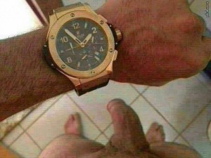 Create meme: mechanical watch Hublot, watch Hublot on hand, watch