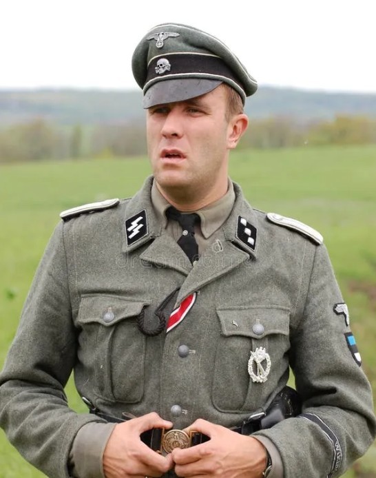 Create meme: a German officer, the form is German, german military uniform