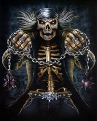 Создать мем: скелет металлист, скелет с оружием, крутой скелет
