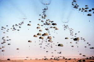 Create meme: airborne assault troops, Landing