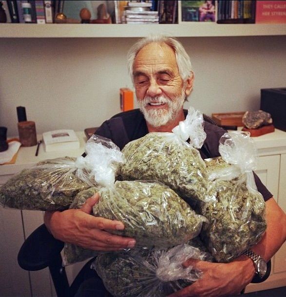 Create meme: grandfather with marijuana, male , cannabis strain review