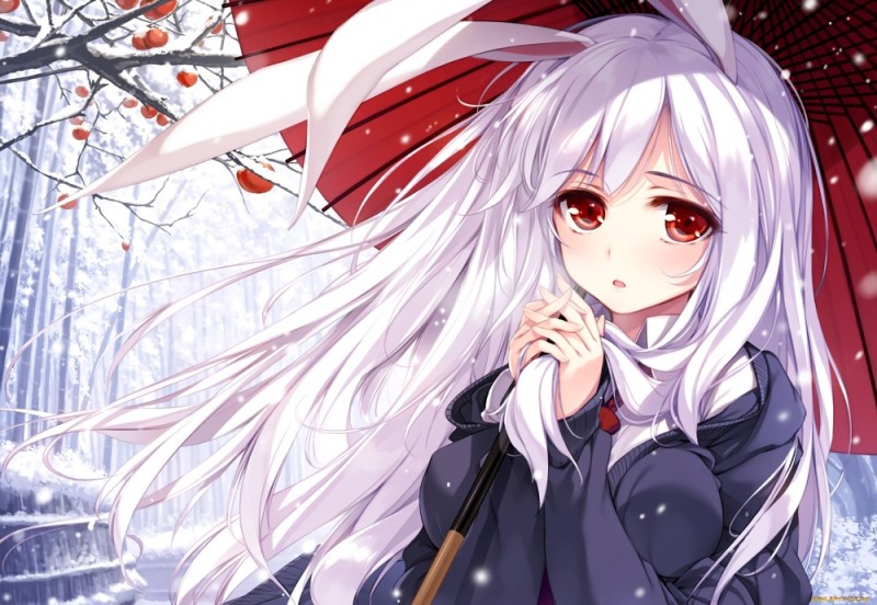 Create meme: anime, white hair anime, Reisen Inaba red eyes