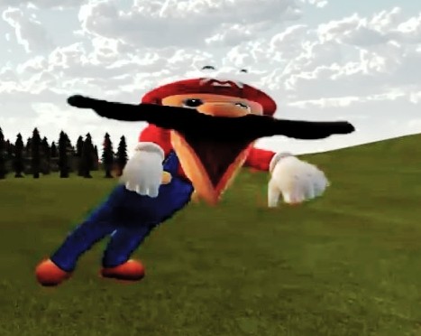 Create meme: smg4 mario, super mario 64 meme, dragon in mario