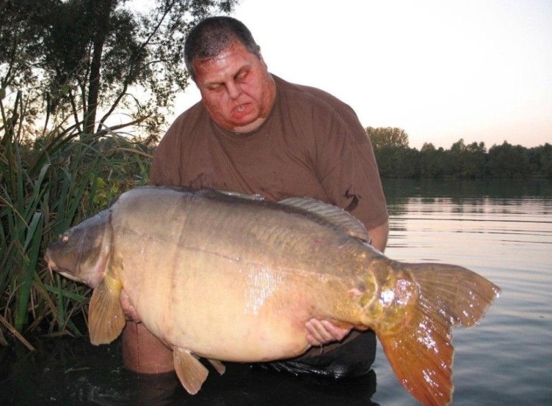 Create meme: Bob Baker carpfishing, big carp, carp 40 kg