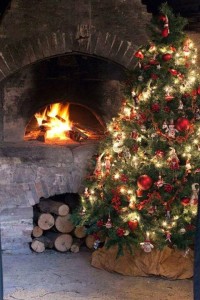 Create meme: Christmas fireplace