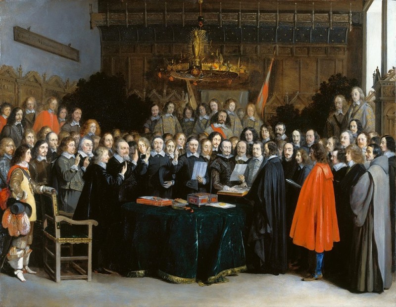 Создать мем: вестфальский мир(24 октября 1648 г.), подписание вестфальского мира, подписание вестфальского мира картина