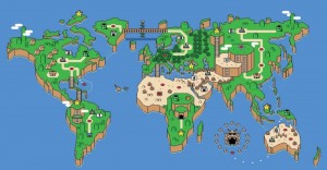Create meme: world map, world map cartoon, Super Mario World