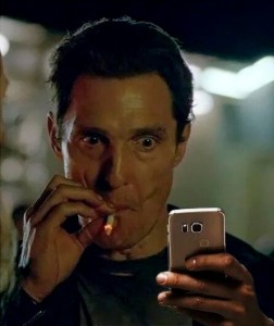 Create meme: Matthew McConaughey, Smoking McConaughey, Matthew McConaughey with a cigarette
