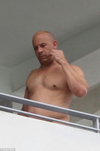 Create meme: VIN diesel is not the same, VIN diesel on the balcony, VIN diesel with belly