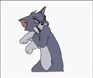 Create meme: stickers Tom and Jerry, cunning Tom and Jerry
