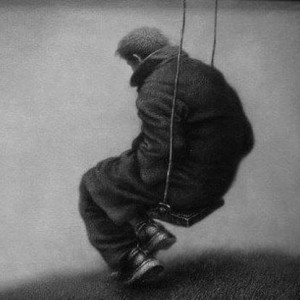 Create meme: zhekos Trofimov, a lonely man on a swing art, poor man pictures