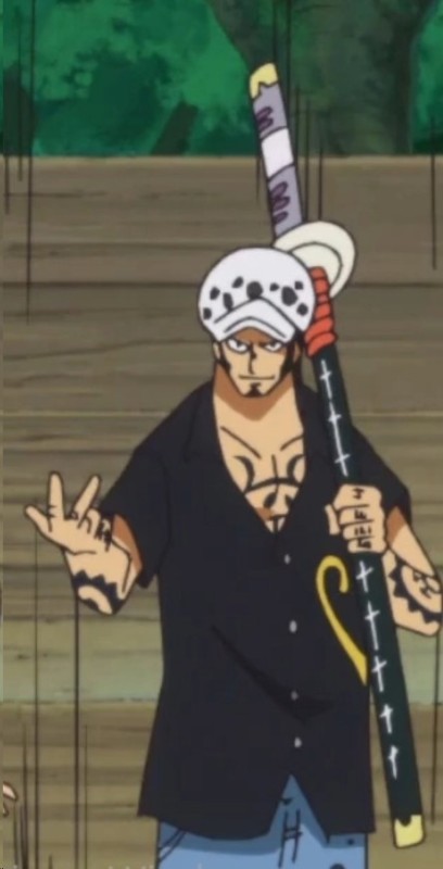 Create meme: law one piece, trafalgar law, trafalgar lo van pease