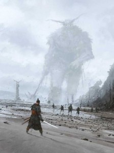 Create meme: Jakub rozalski samurai, Jakub rozalski monsters, rozalski