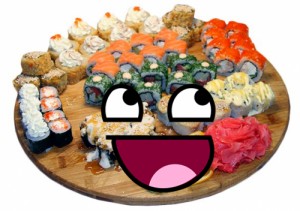 Create meme: rolls with caviar, Japanese cuisine, sushi