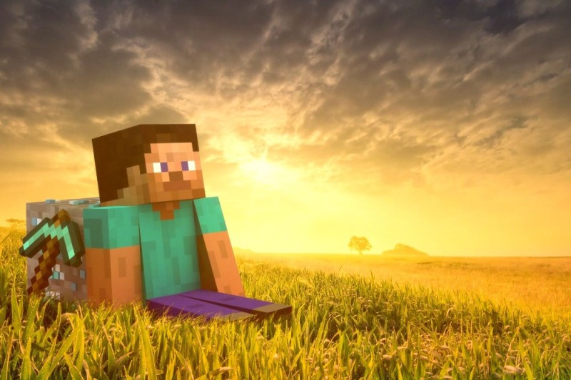 Create meme: beautiful minecraft background, minecraft steve in the field, minecraft field