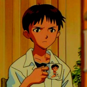 Создать мем: синдзи, shinji, евангелион синдзи с кружкой