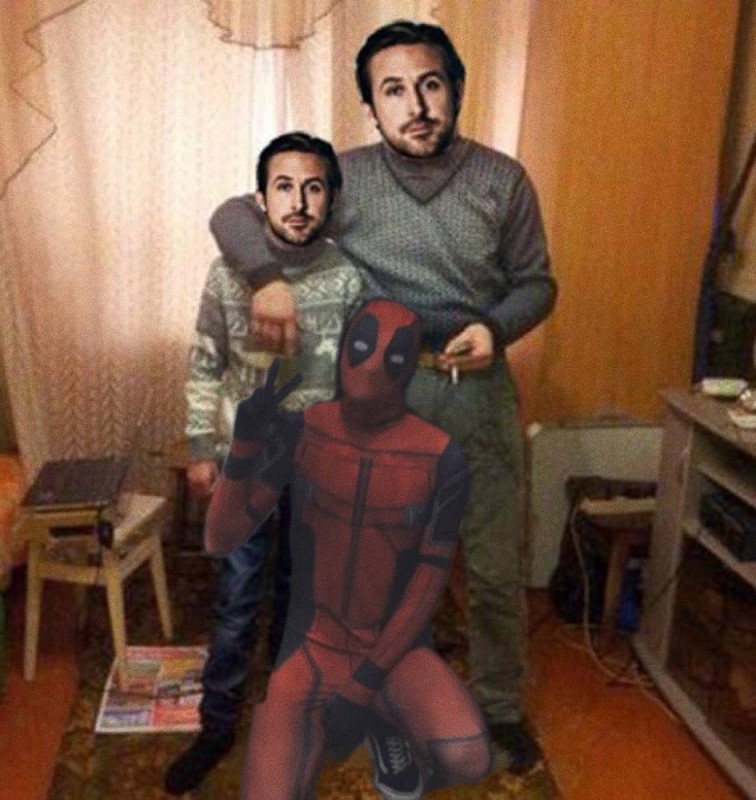 Create meme: deadpool costume