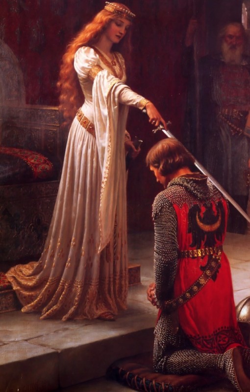 Create meme: Edmund Leighton accolade, Edmund Leighton, Edmund Blair Leighton Knighthood