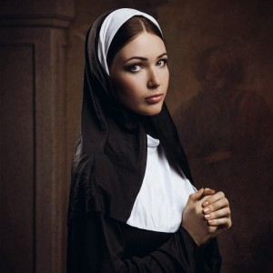 Create meme: photo shoot nun, nun, Catholic nun
