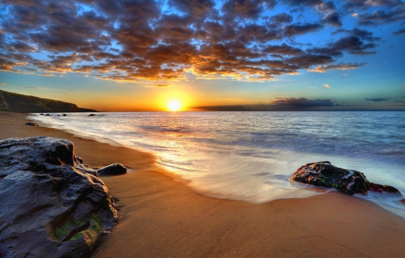 Create meme: landscape sea sunset, sea sun beach , sea sunset