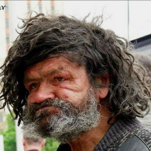 Create meme: homeless , bearded bum, homeless Basil